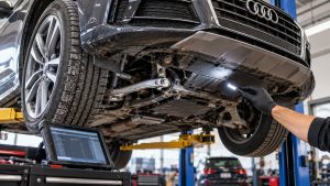 Used Audi pre-purchase underbody and suspension inspection in Salt Lake City, Utah